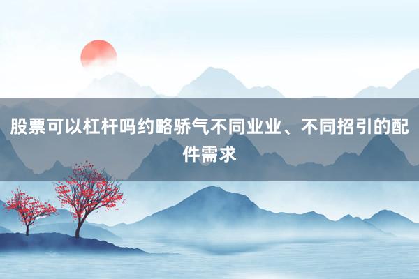 股票可以杠杆吗约略骄气不同业业、不同招引的配件需求